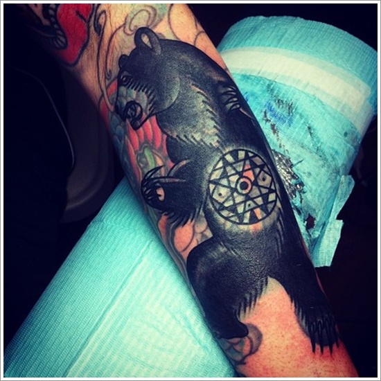 Bear tattoo design, idea 14
