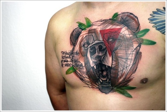 Bear tattoo design, idea 27