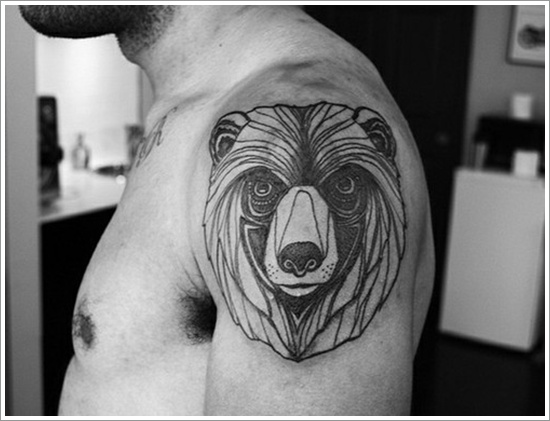 Bear tattoo design, idea 15