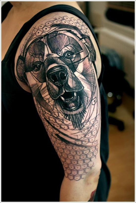 Bear tattoo design, idea 17