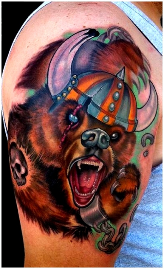 Bear tattoo design, idea 23