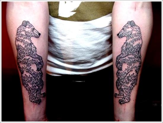 Bear tattoo design, idea 24