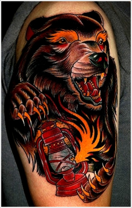Bear tattoo design, idea 19