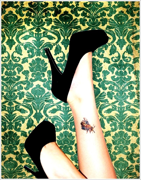 Bee tattoo design, idea 25
