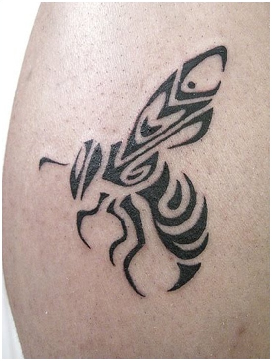 Bee tattoo design, idea 12