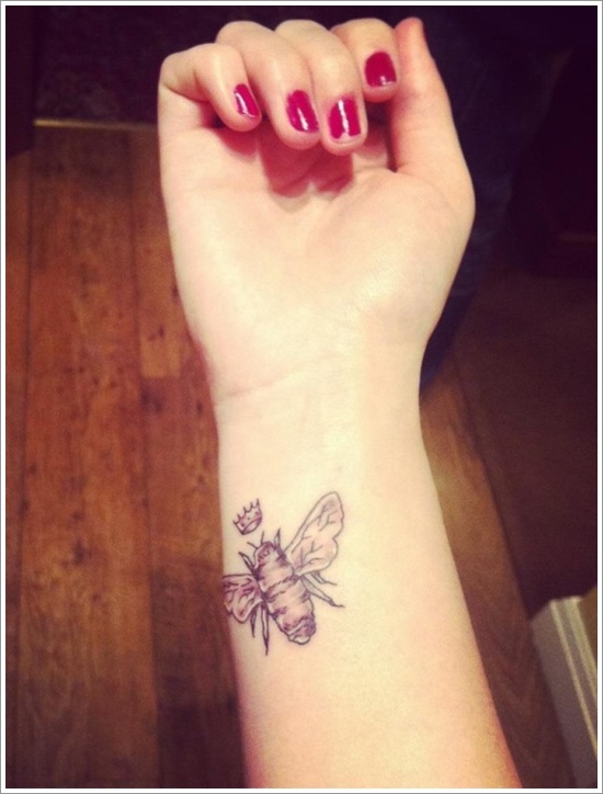 Bee tattoo design, idea 26