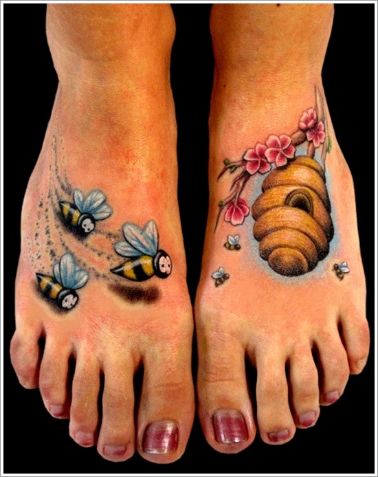Bee tattoo design, idea 20