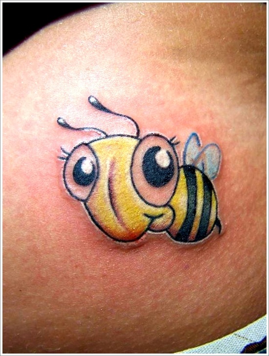 Bee tattoo design, idea 17