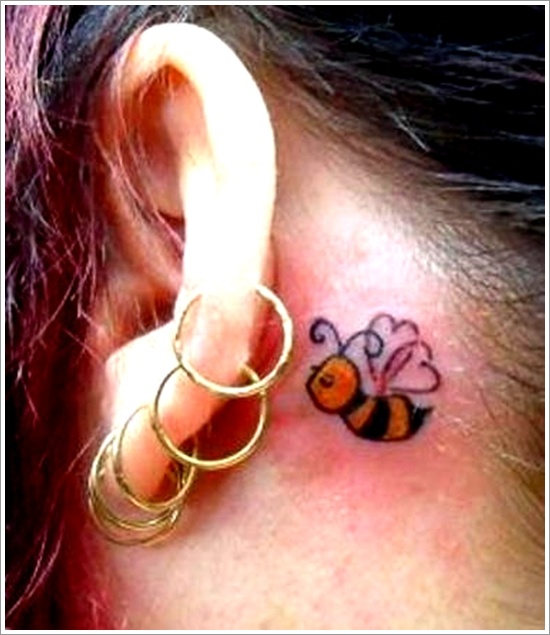 Bee tattoo design, idea 28