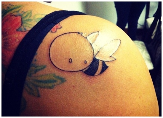 Bee tattoo design, idea 8