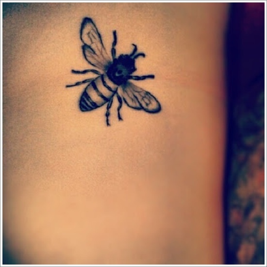 Bee tattoo design, idea 2