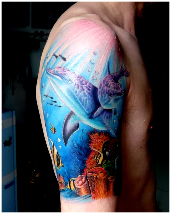 Stunning dolphin tattoo designs design, idea 37