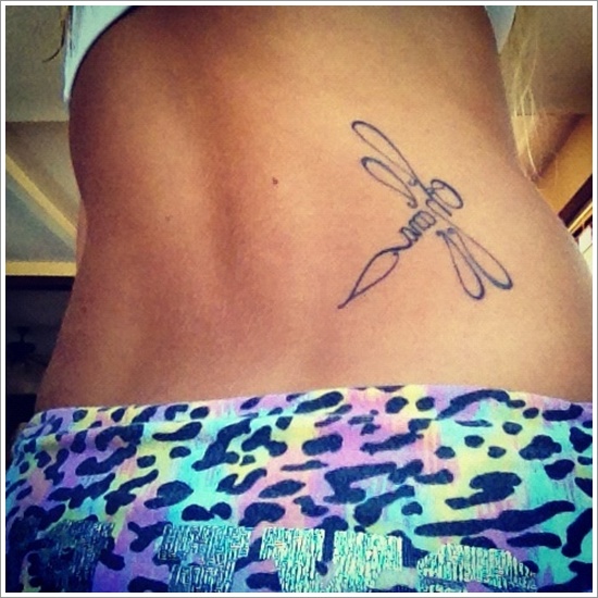Cute and sexy dragonfly tattoo design, idea 6