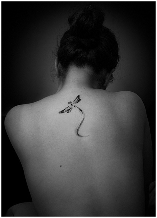 Cute and sexy dragonfly tattoo design, idea 9