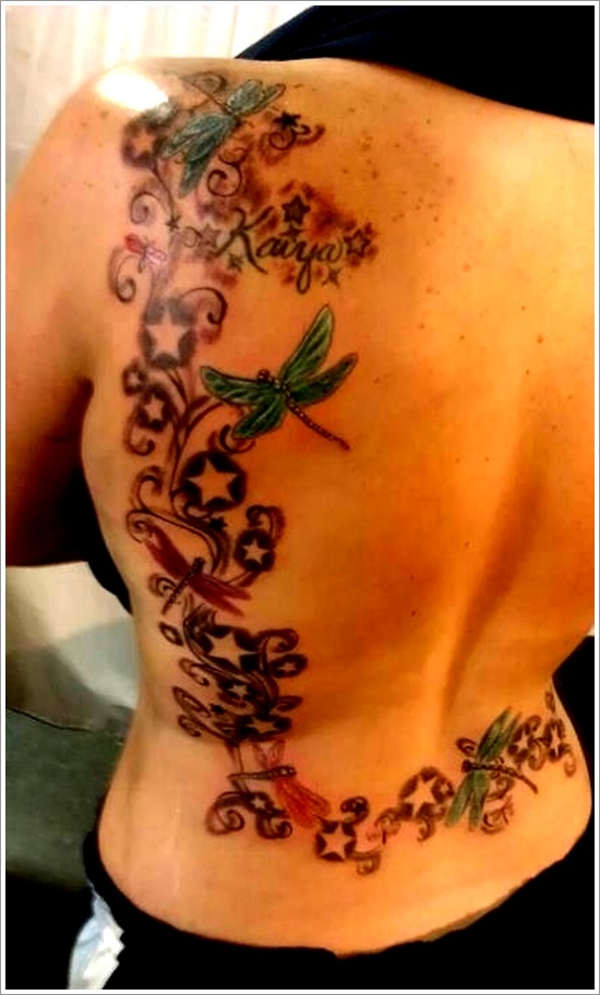Cute and sexy dragonfly tattoo design, idea 13