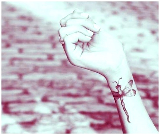 Cute and sexy dragonfly tattoo design, idea 2
