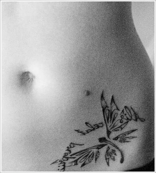 Cute and sexy dragonfly tattoo design, idea 22