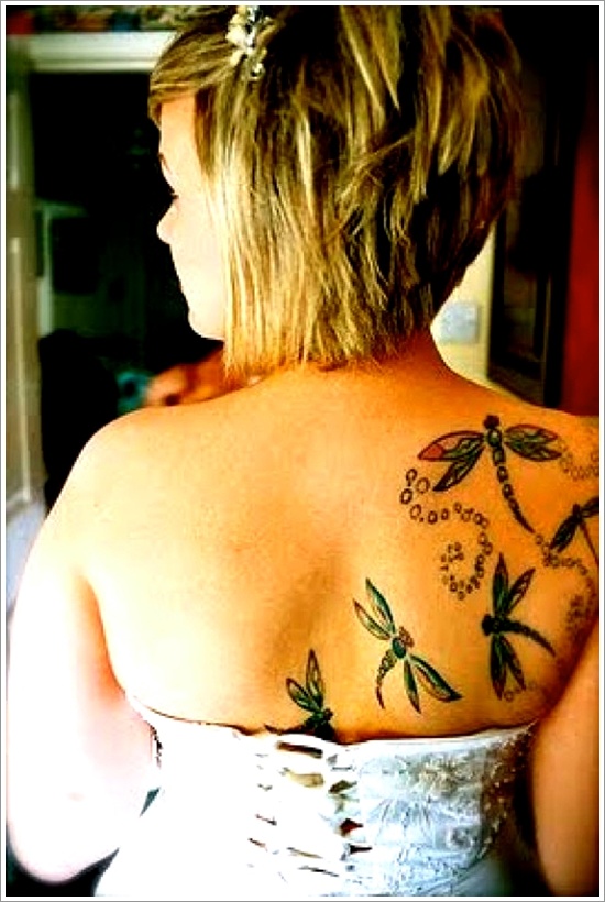 Cute and sexy dragonfly tattoo design, idea 14
