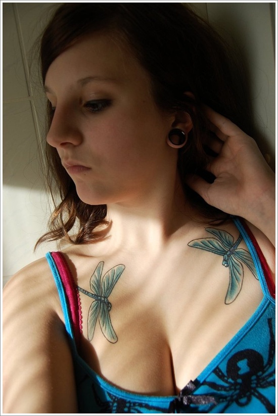 Cute and sexy dragonfly tattoo design, idea 1