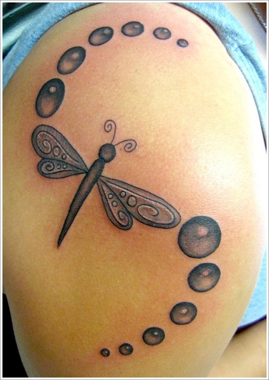 Cute and sexy dragonfly tattoo design, idea 16