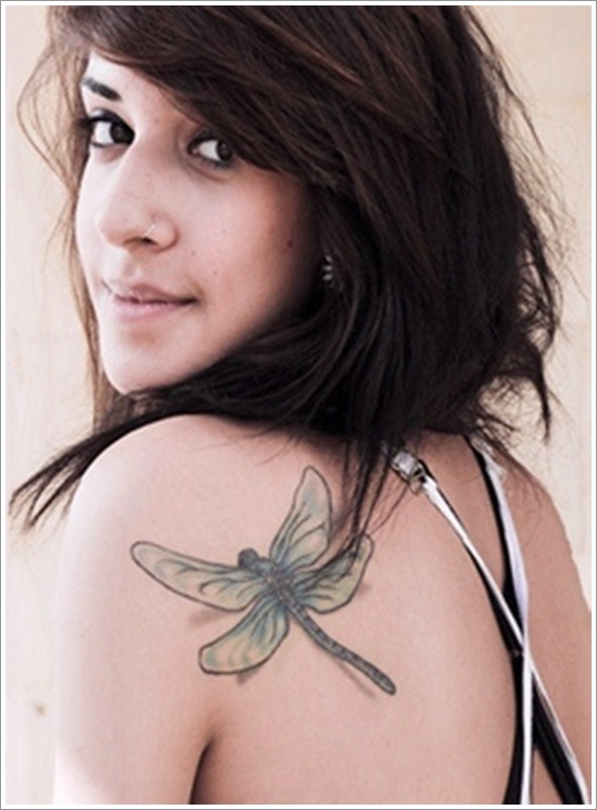 Cute and sexy dragonfly tattoo design, idea 19