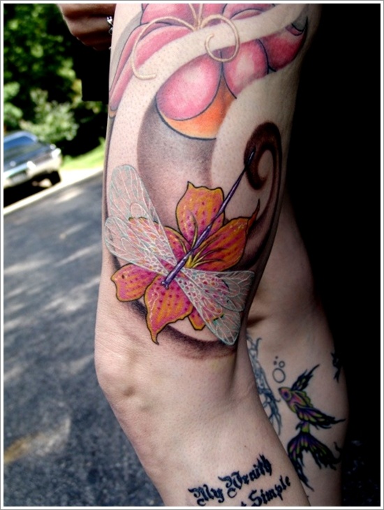 Cute and sexy dragonfly tattoo design, idea 21