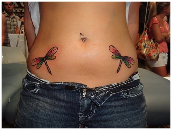 Cute and sexy dragonfly tattoo design, idea 4