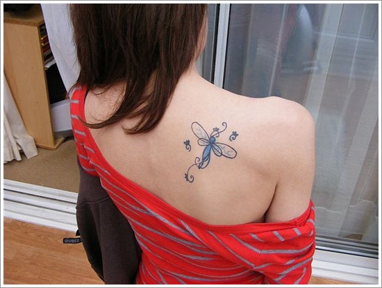 Cute and sexy dragonfly tattoo design, idea 18