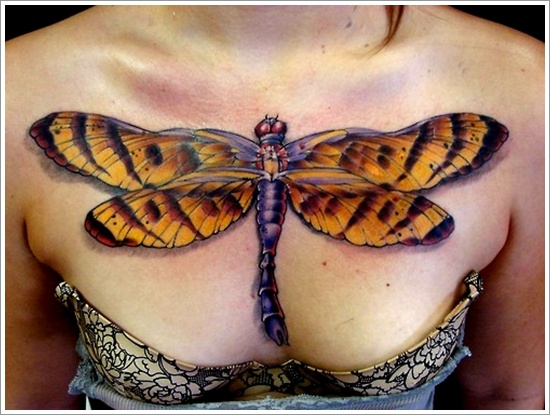 Cute and sexy dragonfly tattoo design, idea 80