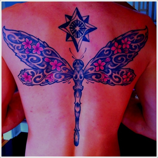 Cute and sexy dragonfly tattoo design, idea 12