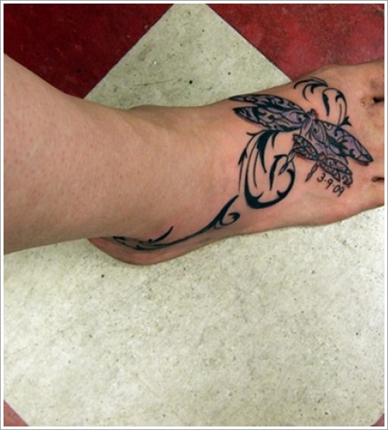 Cute and sexy dragonfly tattoo design, idea 3