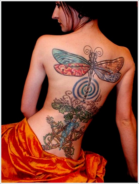 Cute and sexy dragonfly tattoo design, idea 8