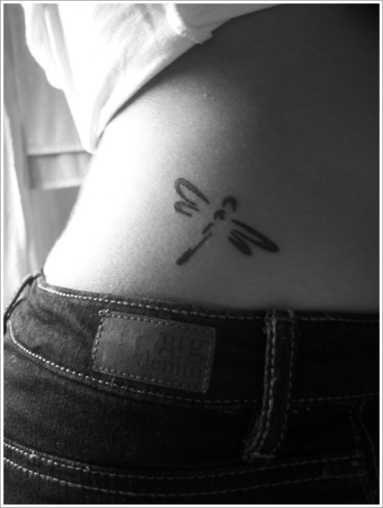 Cute and sexy dragonfly tattoo design, idea 5