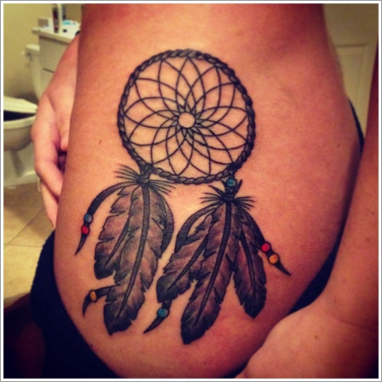 Amazing dreamcatcher tattoos and meanings design, idea 32