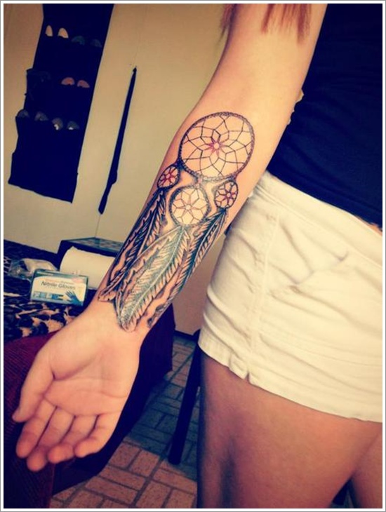 Amazing dreamcatcher tattoos and meanings design, idea 14