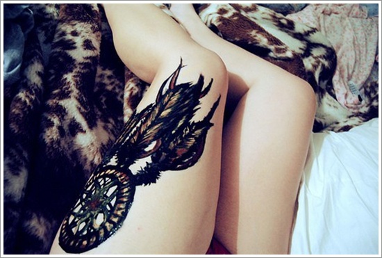 Amazing dreamcatcher tattoos and meanings design, idea 17