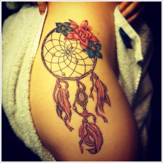 Amazing dreamcatcher tattoos and meanings design, idea 9