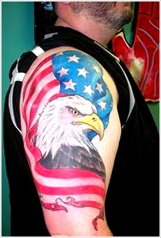 Attention grabbing eagle tattoo design, idea 20