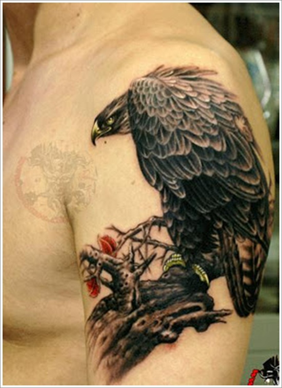 Attention grabbing eagle tattoo design, idea 26