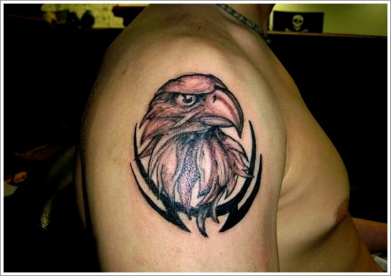 Attention grabbing eagle tattoo design, idea 28