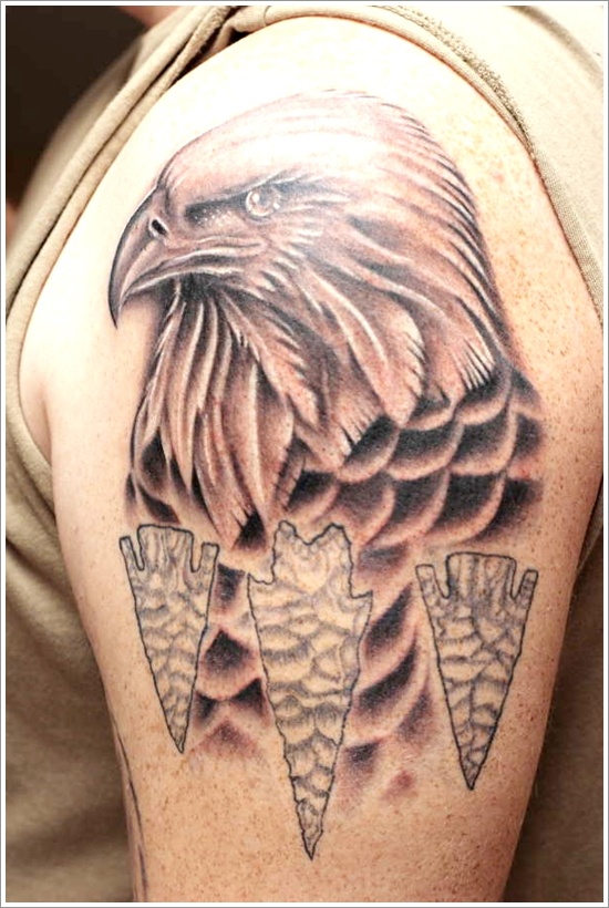 Attention grabbing eagle tattoo design, idea 29