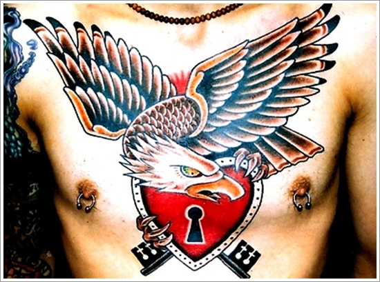 Attention grabbing eagle tattoo design, idea 18