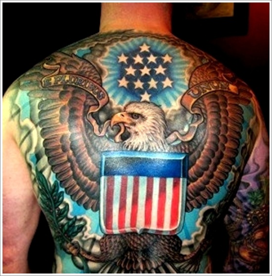 Attention grabbing eagle tattoo design, idea 21