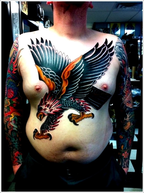 Attention grabbing eagle tattoo design, idea 31