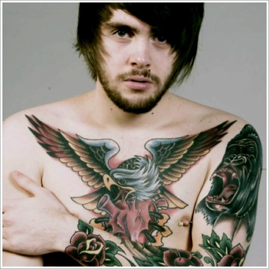 Attention grabbing eagle tattoo design, idea 19