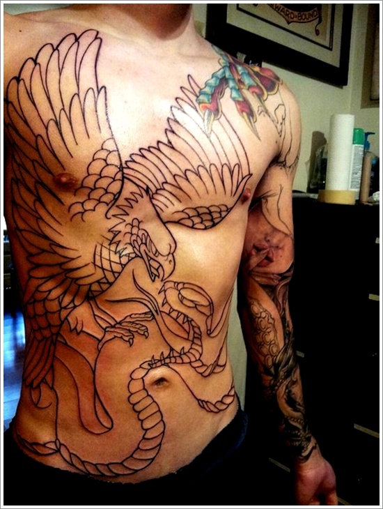 Attention grabbing eagle tattoo design, idea 5