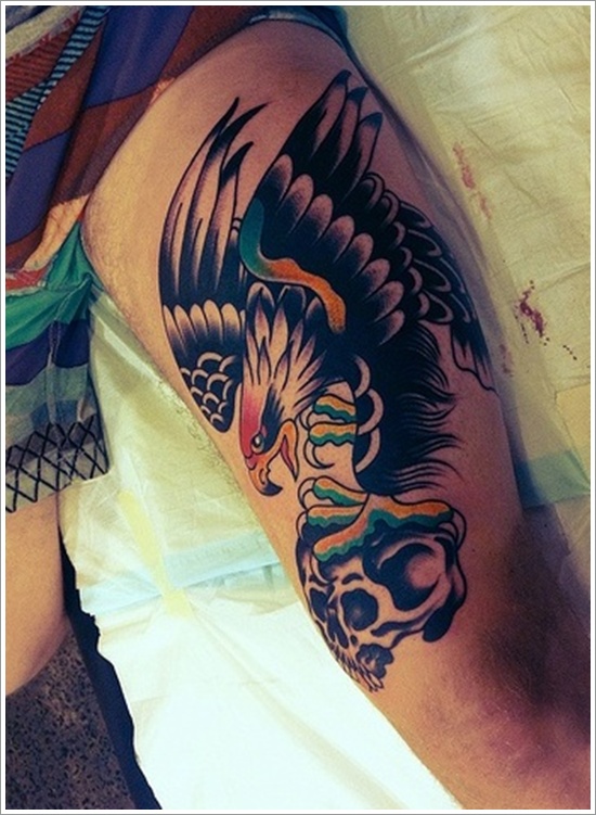 Attention grabbing eagle tattoo design, idea 1