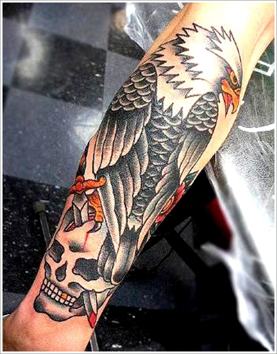 Attention grabbing eagle tattoo design, idea 23
