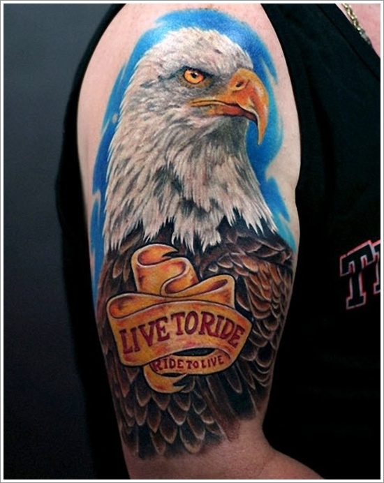 Attention grabbing eagle tattoo design, idea 25