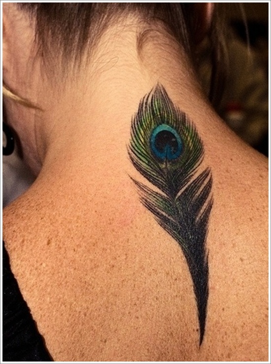 Most popular feather tattoos for women and design, idea 22